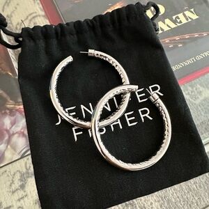 Jennifer Fisher Shiny Silver Hoops